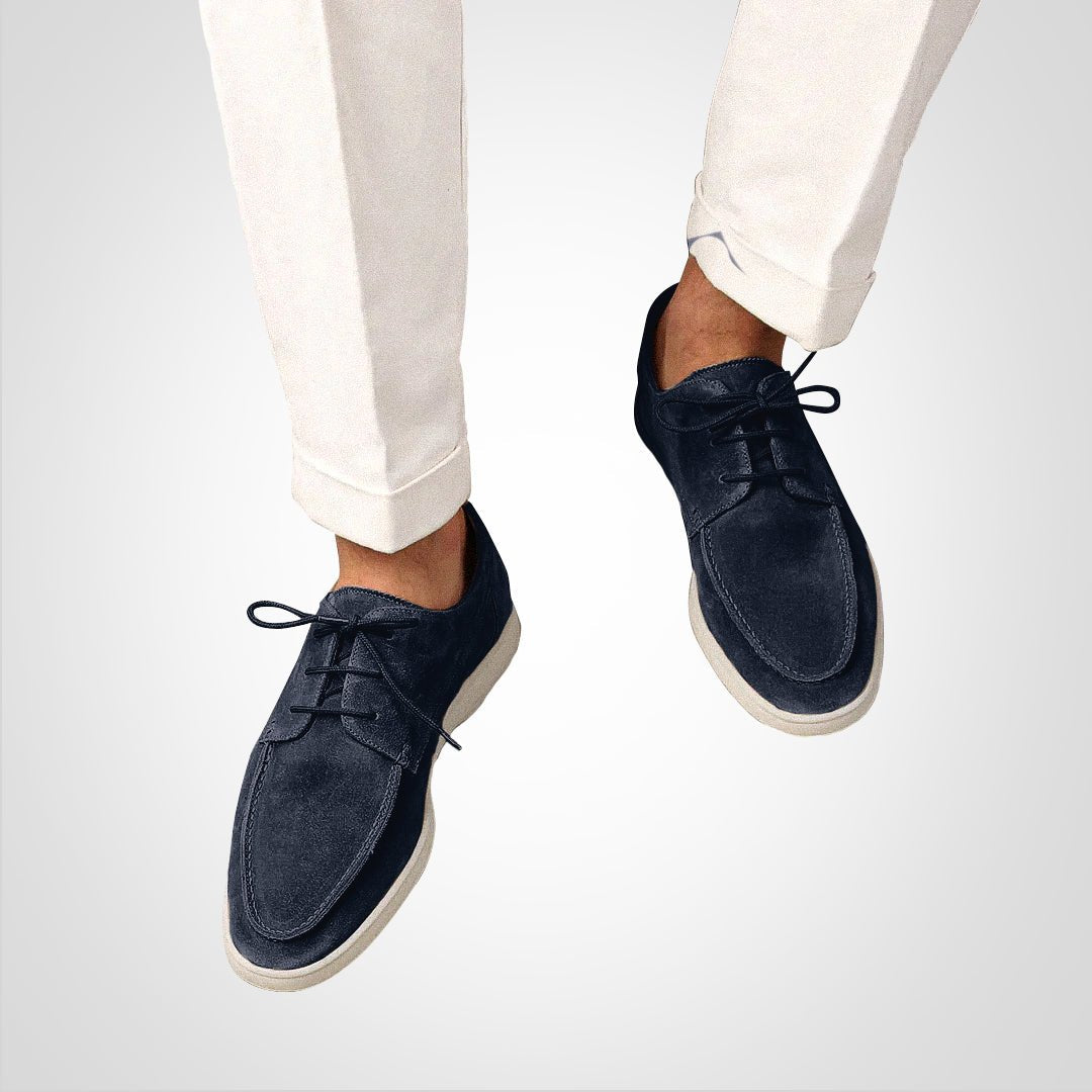 Men's Suede Lace-Up Derby Loafer Hybrid Shoes