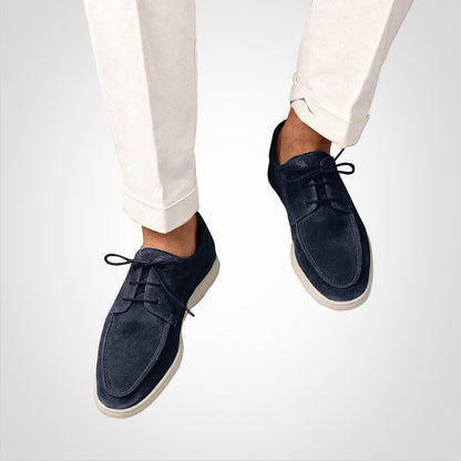 Men's Suede Lace-Up Derby Loafer Hybrid Shoes