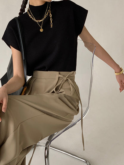 Women's Short-Sleeve Mock-Neck Casual Top