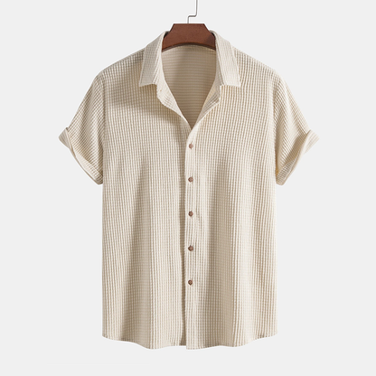 Men's Casual Short-Sleeve Shirt and Shorts Two-Piece Outfit