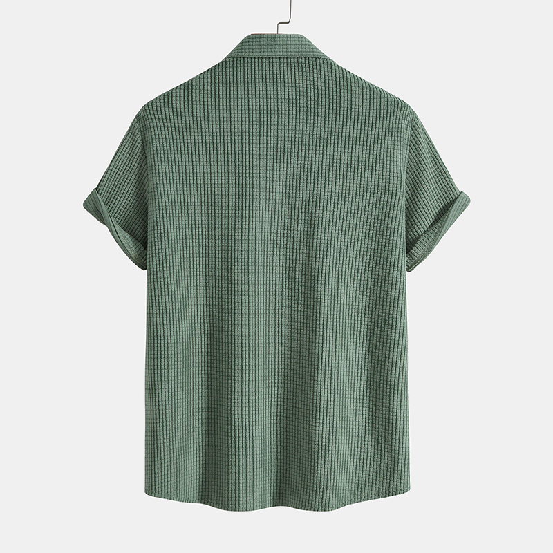 Men's Casual Short-Sleeve Shirt and Shorts Two-Piece Outfit