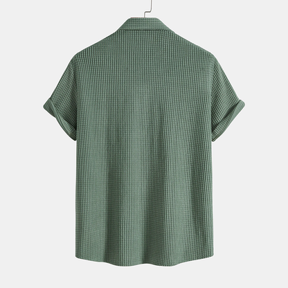 Men's Casual Short-Sleeve Shirt and Shorts Two-Piece Outfit
