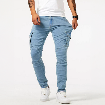 Men's Slim-Fit Multi-Pocket Cargo Trousers