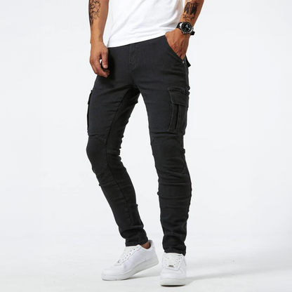 Men's Slim-Fit Multi-Pocket Cargo Trousers