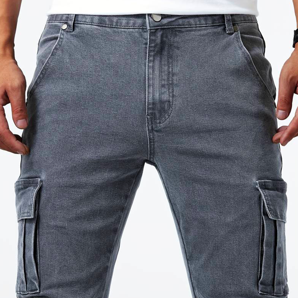 Men's Slim-Fit Multi-Pocket Cargo Trousers