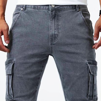 Men's Slim-Fit Multi-Pocket Cargo Trousers