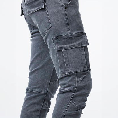 Men's Slim-Fit Multi-Pocket Cargo Trousers