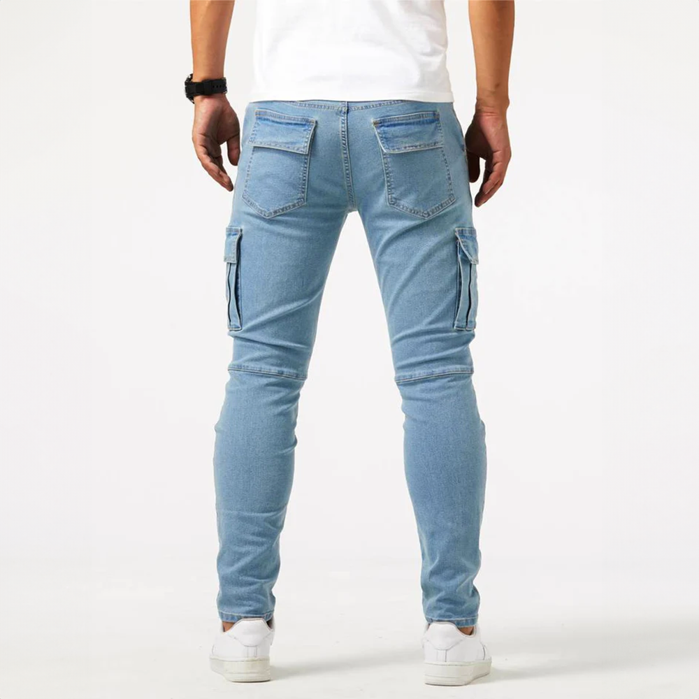 Men's Slim-Fit Multi-Pocket Cargo Trousers