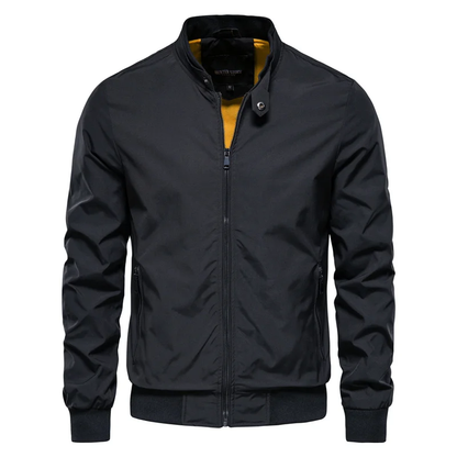 Men's Classic Zip-Front Bomber Jacket
