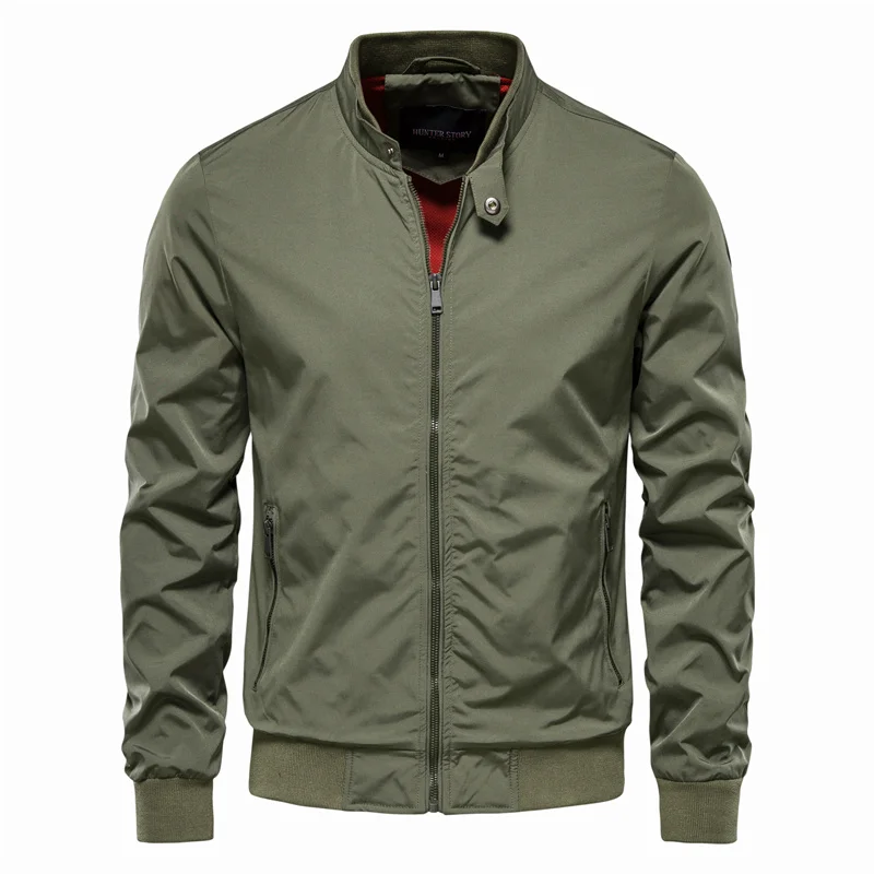 Men's Classic Zip-Front Bomber Jacket