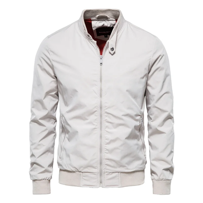 Men's Classic Zip-Front Bomber Jacket
