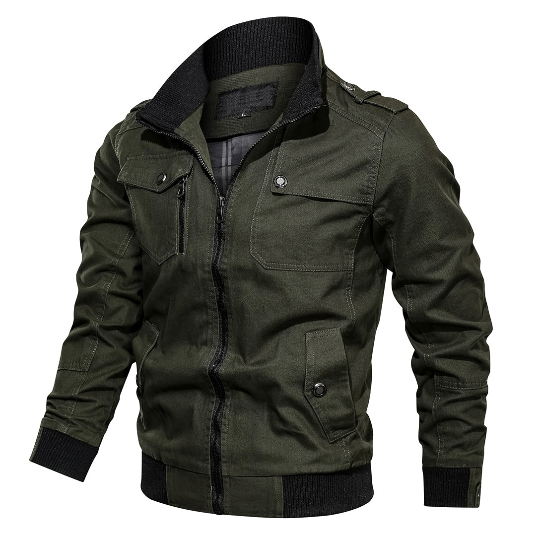 Men's Casual Zip-Up Bomber Jacket