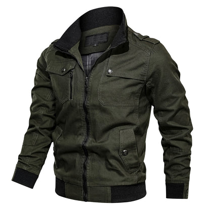Men's Casual Zip-Up Bomber Jacket