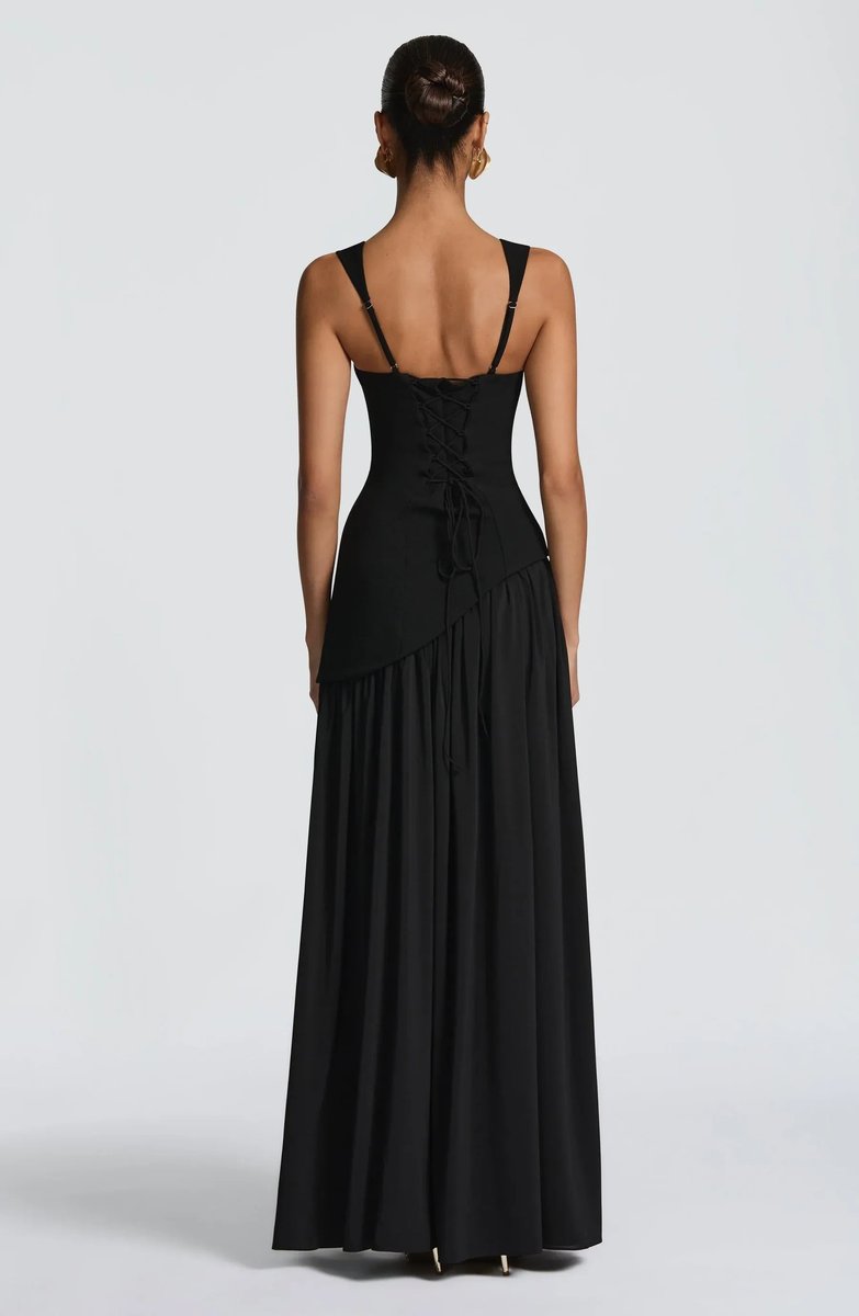Square-Neck Sleeveless A-Line Maxi Gown for Mother of the Bride