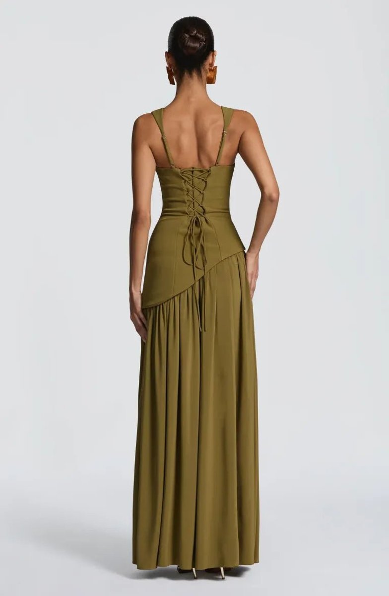 Square-Neck Sleeveless A-Line Maxi Gown for Mother of the Bride