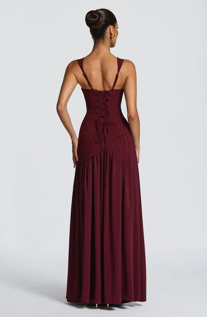 Square-Neck Sleeveless A-Line Maxi Gown for Mother of the Bride