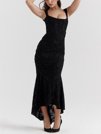 Mother of the Bride Jacquard Lace Corset Mermaid Gown