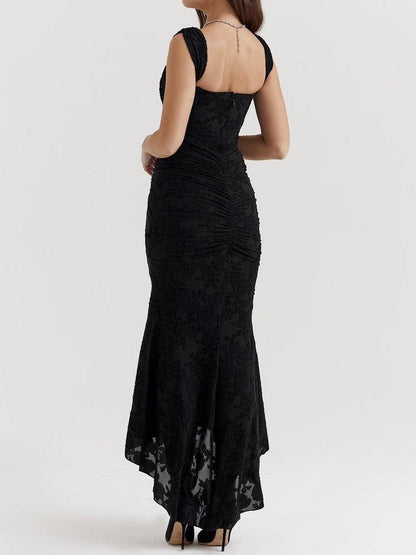 Mother of the Bride Jacquard Lace Corset Mermaid Gown