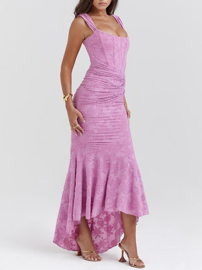 Mother of the Bride Jacquard Lace Corset Mermaid Gown
