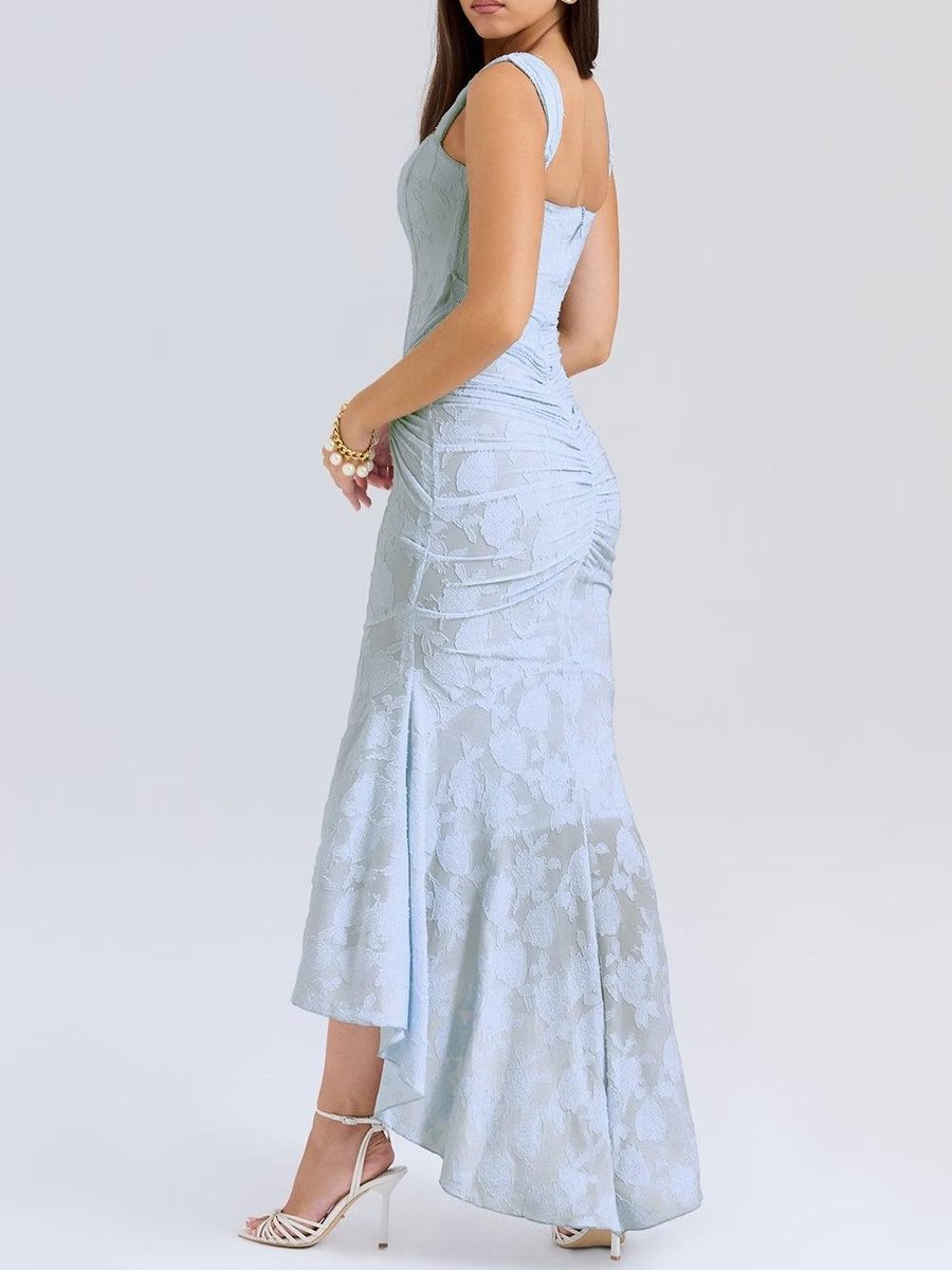 Mother of the Bride Jacquard Lace Corset Mermaid Gown