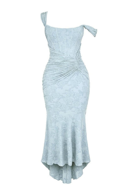 Mother of the Bride Jacquard Lace Corset Mermaid Gown