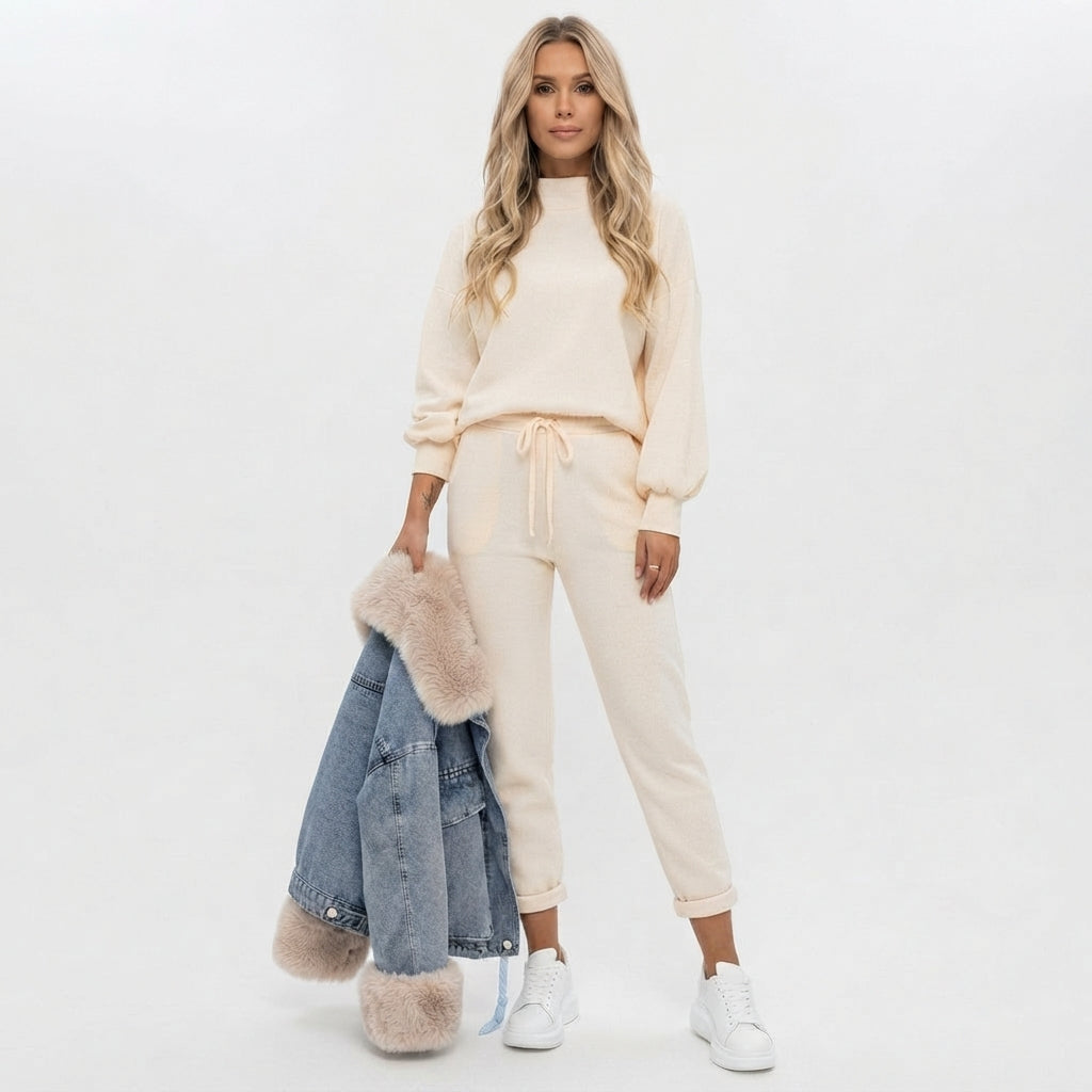 Women's Relaxed-Fit Two-Piece Loungewear Set