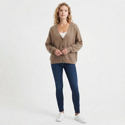 Women's Button-Down V-Neck Cardigan