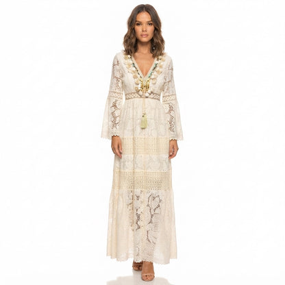 Women's Long-Sleeve Bohemian Summer Maxi Dress