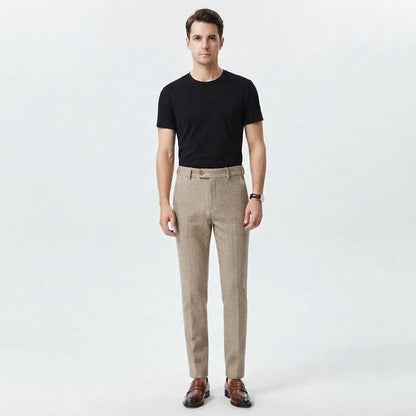 Men's Classic Pleated High-Rise Trousers
