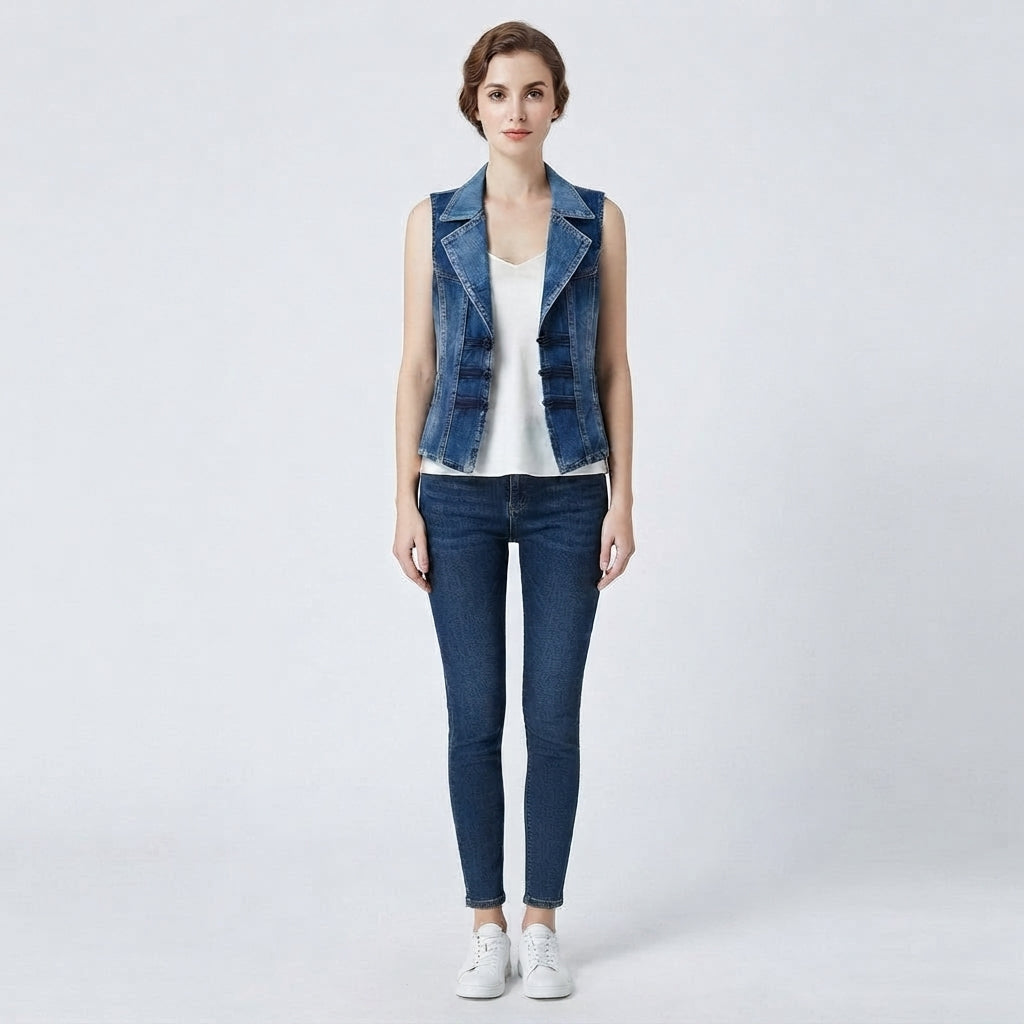 Women's Sleeveless Casual Denim Vest