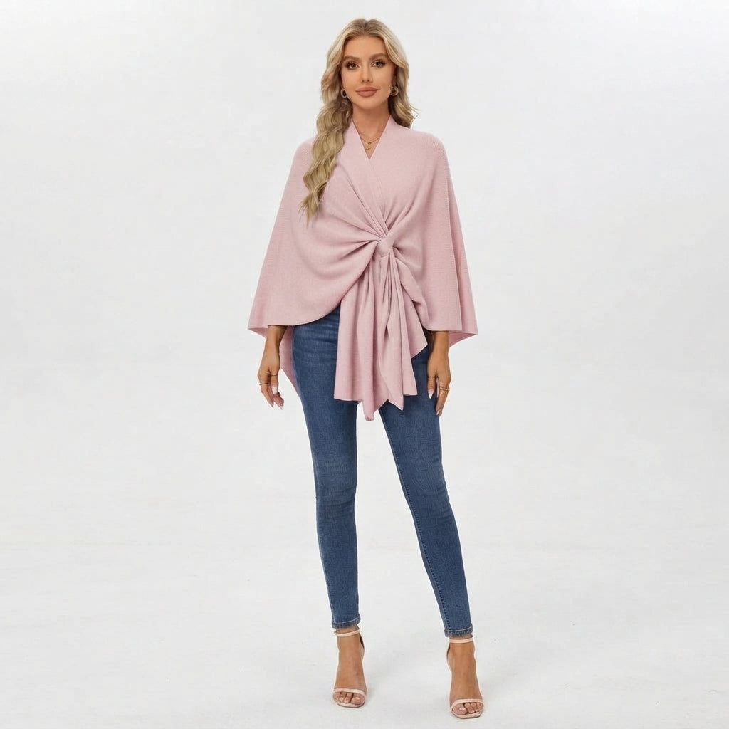 Women's Flowy Knotted Drape Top