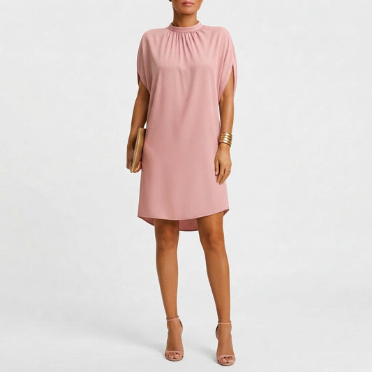 Women's Relaxed-Cut Minimalist Shift Dress and Shorts Set