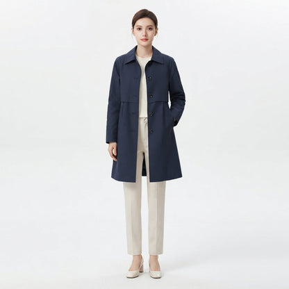 Women's Button-Front Classic Trench Coat