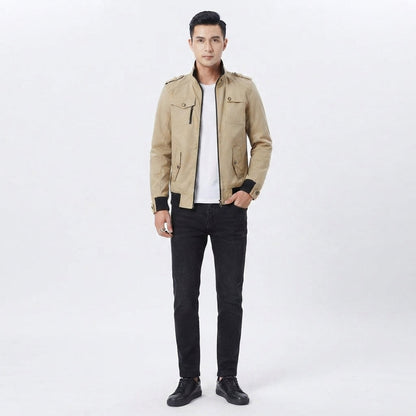 Men's Casual Zip-Up Bomber Jacket