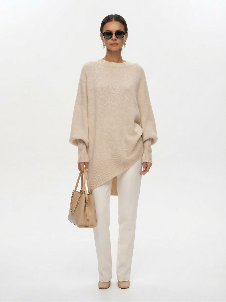 Loose Knit Short-Sleeve Sweater Top for Women