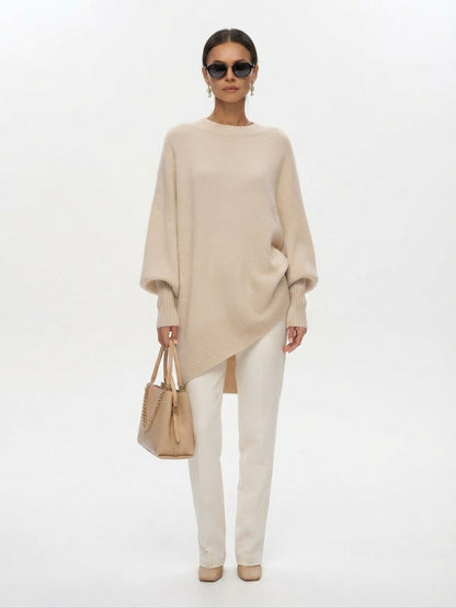 Loose Knit Short-Sleeve Sweater Top for Women