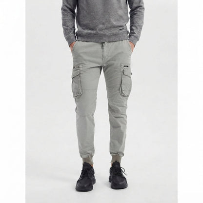 Slim Leg Cargo Trousers with Pockets for Men