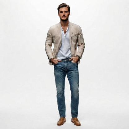 Men's Modern Summer Casual Suit Jacket Blazer