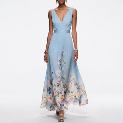 Women's Floral Print Wedding Guest Dress