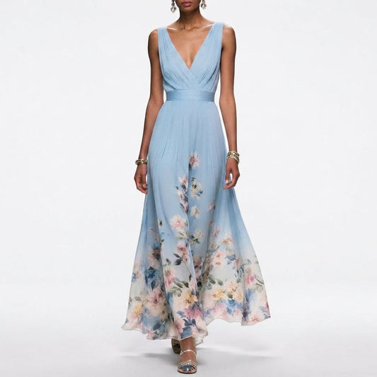 Women's Floral Print Wedding Guest Dress