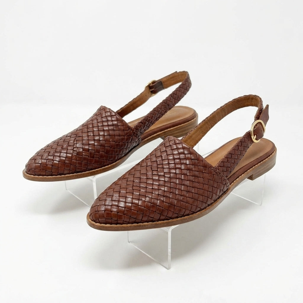 Women's Braided Slingback Ballerina Flats for Spring