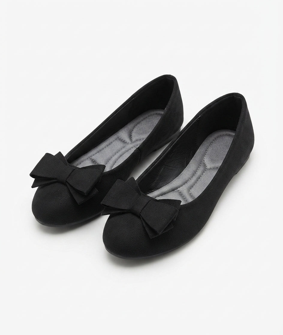 Women's Bow-Accent Slip-On Flat Shoes