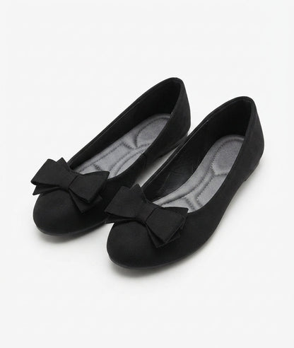 Women's Bow-Accent Slip-On Flat Shoes
