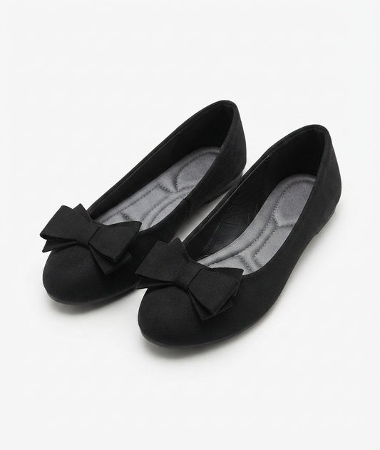Women's Bow-Accent Slip-On Flat Shoes