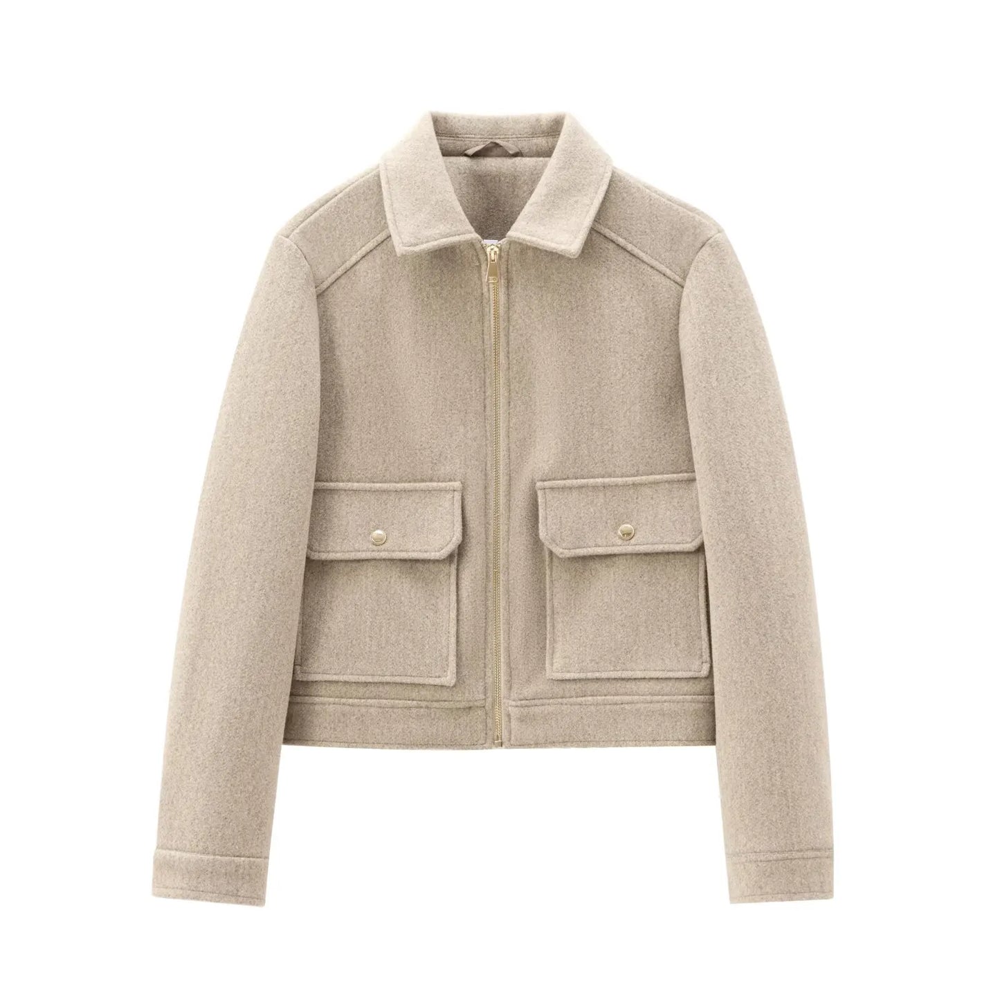 Women's Zip-Up Cropped Bomber Jacket