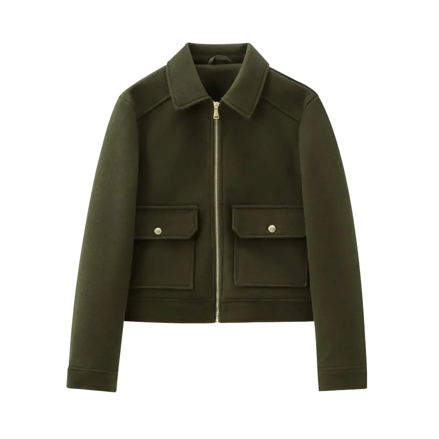 Women's Zip-Up Cropped Bomber Jacket