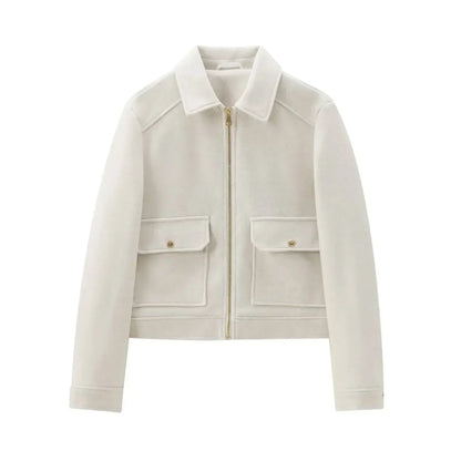 Women's Zip-Up Cropped Bomber Jacket